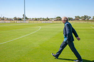 Aussie’s pride as footy oval surface shines