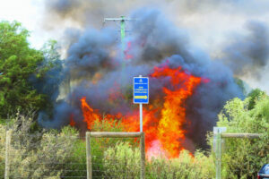 Wetland fire cause unknown
