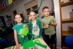 Sacred Heart Primary students enjoy a hearty splash of green