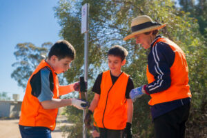 Students pitch in for planting day