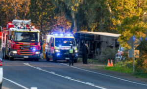 Truck-crash occupants trapped for hours