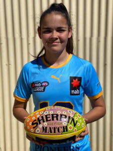Football goals help shape Chantelle’s art