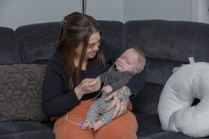 Baby George, home at last, a big little miracle