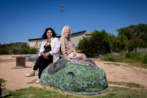Students immerged in culture, outdoors