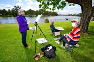 Art and a breath of fresh air by the river