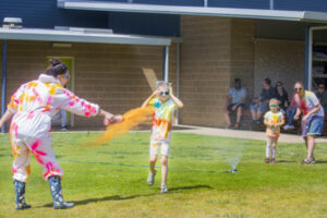 Kids soak up colour run fun
