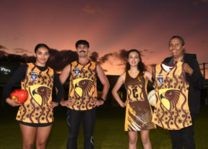 Hawks run with river theme