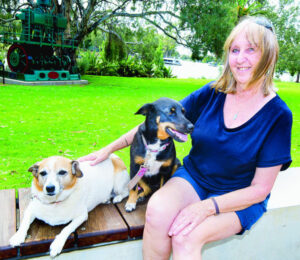 Friend on river walks