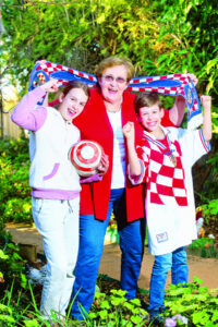 Bleeding red and white