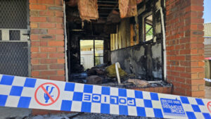 Unit damaged in fire