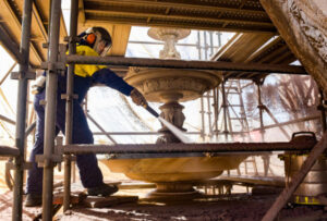 Fountain facelift’s a real blast