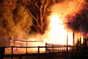Fire rips through Cardross home