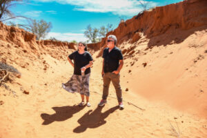 Sand storm over Pooncarie excavation