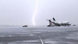 Mildura Airport runway repaired after lightning strike