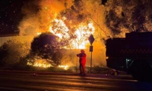 VIDEO: Shed damaged in Red Cliffs fire