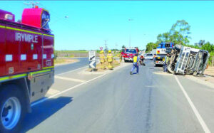 Man injured in truck rollover