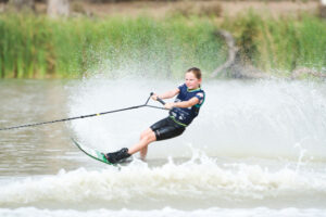 Slalom Challenge: Skiers battle elements at Cowra Station