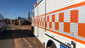 Truck driver in hospital after Red Cliffs rollover