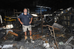Firms pitch in after fridge workshop fire