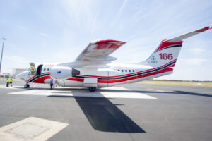 Firefighting plane involved in a mid-air emergency