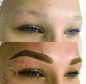 Face tattoo numbers raise the eyebrows