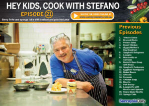 Cooking with Stefano: Berry Trifle and Sponge Cake with Custard and Poached Pear