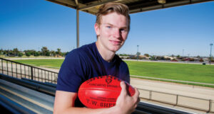 Potential AFL draftee Brady Rowles plays the waiting game