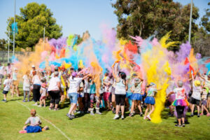 Clouds of fun for Rainbow Run