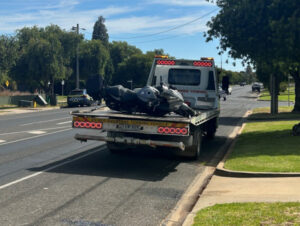 Rider seriously hurt in city crash