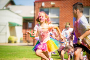 Sacred Heart Primary School students get a burst of colour