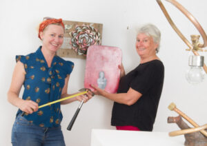 Postcard exhibition works address women