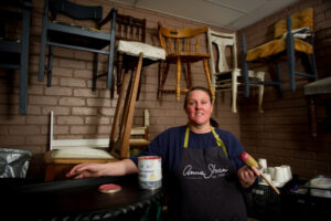 Repurposing old furniture is picture perfect