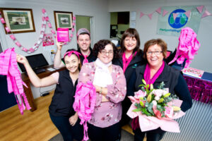 Going pink to enourage regular checks