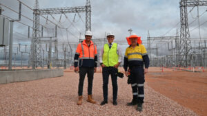 Power flows at huge electricity project