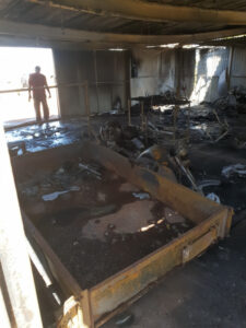 Fire destroys garage in Merbein