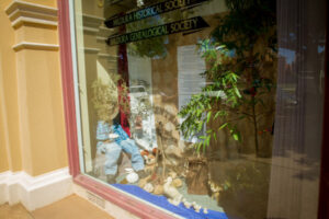 Festive time in Mildura & District Historical Society windows