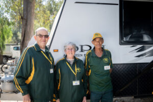 Happy campers ready for muster