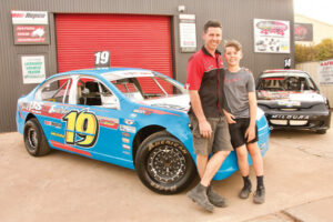 Dave Smith faces the invaders at Timmis Speedway