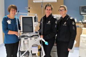 Police fundraising for a Mildura Base Hospital life saver