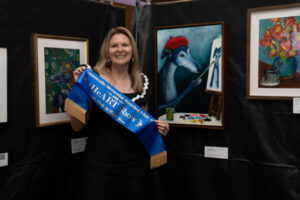 Dog painting dog wins art show