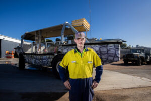 Vintage military vehicles roll in