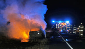 Four-wheel-drive destroyed in Carwarp highway fire