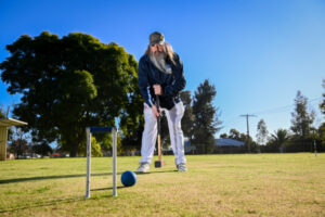 Peg in date for croquet party