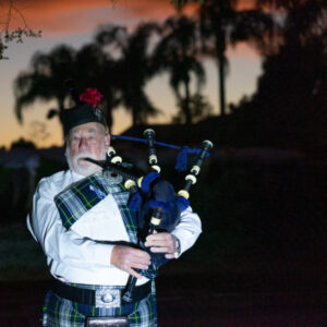 Mildura Pipe Band ready for cue to restart