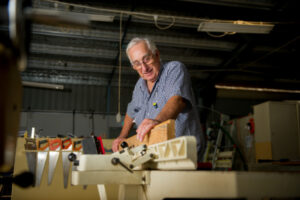 Bob revelling in Men’s Shed activities