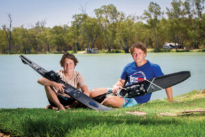 Ready, set . . . Brothers line up for big water ski weekend
