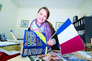 Ludivine learns English on the job