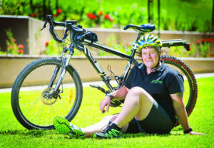 Triathlete battles on