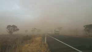 Sand and dust hazards for drivers prompts warning