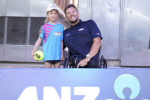 Buronga girl Nicola meets the stars at Australian Open